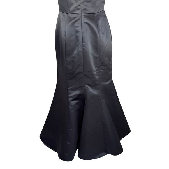 HAYLEY PAIGE SATIN OFF THE SHOULDER MERMAID IN BLACK WOMEN'S SIZE 8 STYLE 5754 - Picture 9 of 14